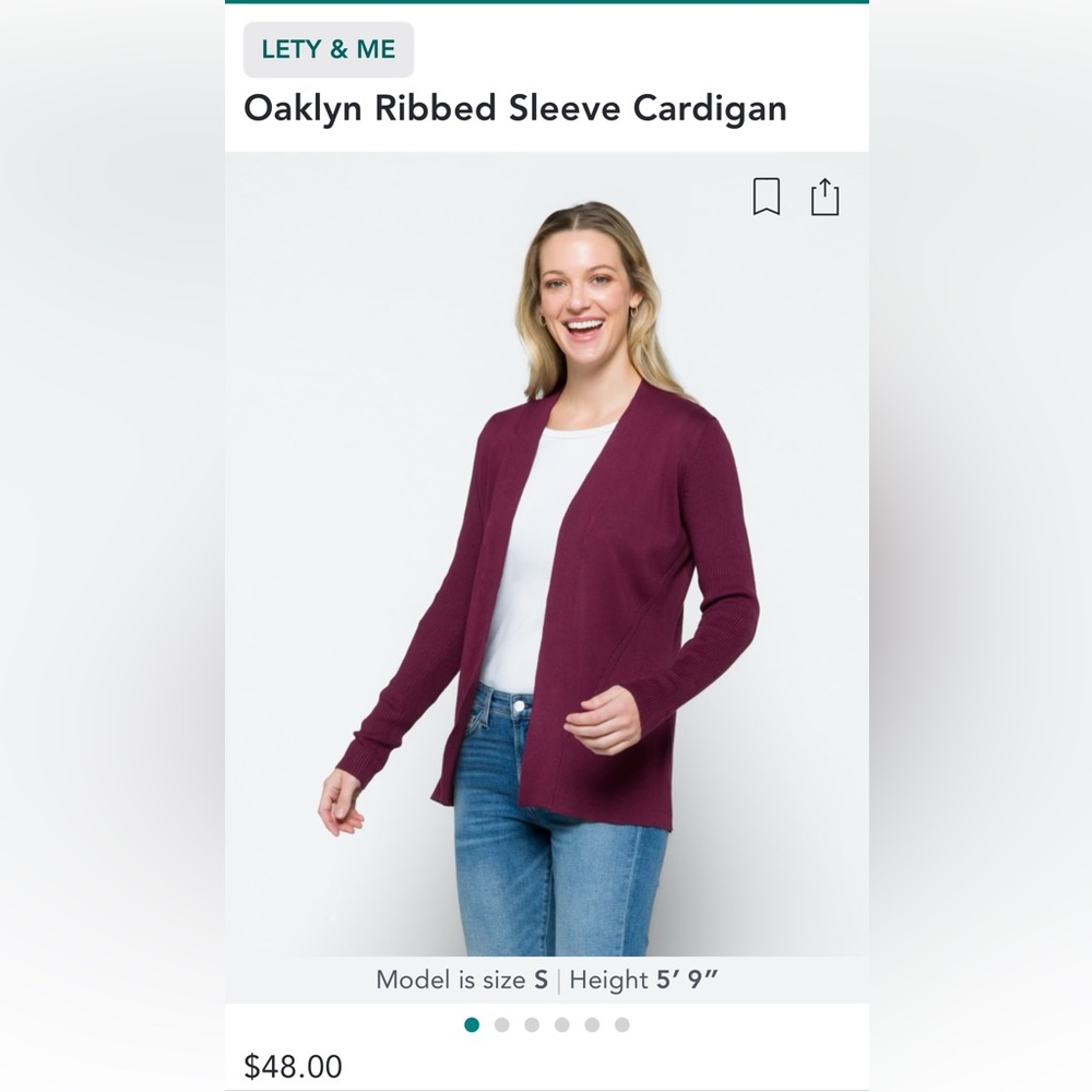 Stitch fix burgundy cardigan.